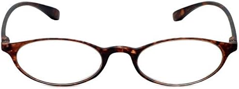 Calabria 719 Flexie Oval Flexible Reading Glasses Men Women Trendy Bendable Readers Lightweight TR 90 Frame Durable Eyeglass
