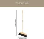 Angoily Broom Horse Hair Soft Bristle Wooden Handle Angle Broom Hair Removal Sweeper Carpet Cleaning Brush Floor Sweeping Broom