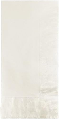 Creative Converting Touch of Color 2-Ply 50 Count Paper Dinner Napkins, White