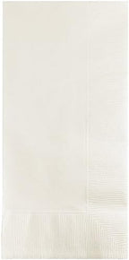 Creative Converting Touch of Color 2-Ply 50 Count Paper Dinner Napkins, White