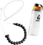 Giraffe Bottle Tower Hands Free Drinking System, Clear Tritan Bottle (length 25 in / 63 cm)