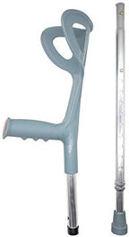 VISIONULightweight Foldable Forearm Crutch, Aluminum Walking Stick, Height Adjustable, Ergonomic Handle with Comfortable Grip 2ZG-0IGM (Silver)