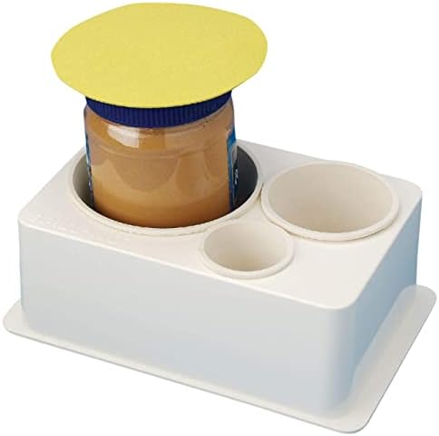 Sammons Preston Spill-Not Jar & Bottle Opener, Jar and Bottle Opener For Those With a Weak Grip, One Handed Jar and Bottle Opener