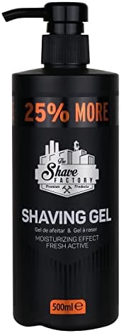 The Shave Factory - Shaving Gel | Non-Irritating | Precise shave on face and body | Shaving gel for men | Moisturizes the skin | 1250ml (42.25fl oz.) (500ml (16.90 Fl. Oz))