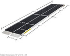 12’ Portable Wheelchair Ramp for Home Steps & Entry, 600 lb Capacity, Folding, Non-Slip, for Scooter, Walker, Rollator, Silver Spring