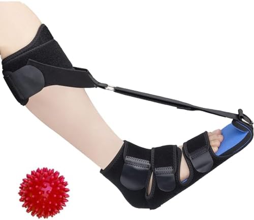 Foot Drop Orthotic Brace Plantar Fasciitis Night Splint with Plantar Fasciitis Socks And Foot Massage Ball for Effective Relief From Plantar Fasciitis Pain,Left