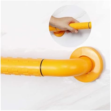 Grab Bars Bath Grab Shower Handle Barrier-Free Anti-Slip Handrail Bathroom Toilet L-Type Multi-Function Handrail Nylon Elderly Disabled Handrail-Yellow,Blanc