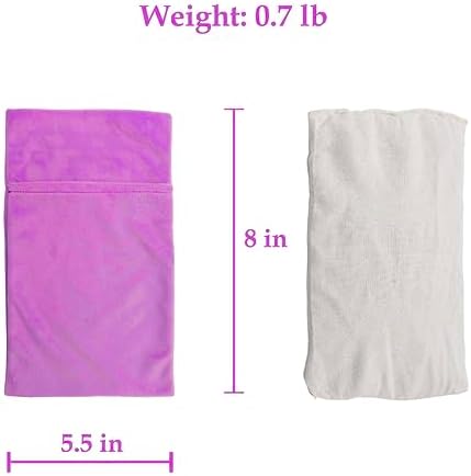 Microwavable Heating Pad, Moist Heat Pad for Pain Relief, Cramp, Menstrual, Tension and Stress, Heat Compress Wrap for Neck, Back, Shoulder, Muscle, Abdomen, Joint (1 S Purple)