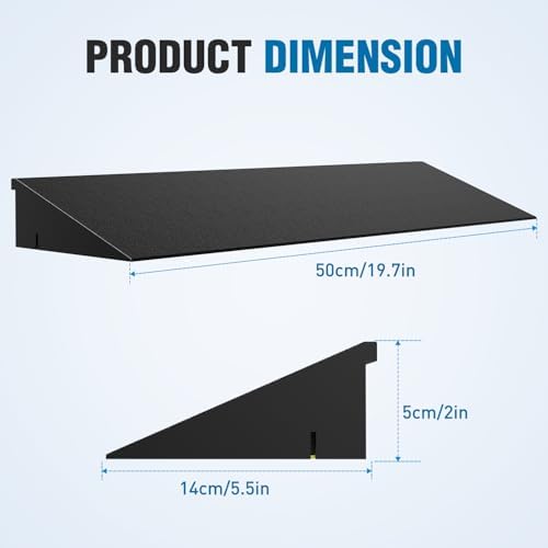 Nilight 2" Rise Threshold Ramp for Doorways, 19.7" Wide Low Profile Rubber Smooth Access Door Ramp for Doorway, Curb, Home Steps, Bathroom