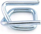 QWORK Metal Wire Buckle, 1/2" Width, 50 Pack, Silver, for Polypropylene Strapping Cord Strapping