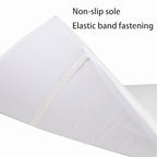 Lash Bed Foam Topper for Massage, 73x24x2 inch White Memory Foam, Removable Cover, Non-Slip Elastic Bands