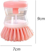 2Pcs Pink Dish Brush with Soap Dispenser,Soap Dispensing Brush, Kitchen Brush,Dish Pot Pan Sink Cleaning, Dish Brush Washing Utensils,Washing Up Liquid Soap Dispenser,Soap Dispensing Dish Brush
