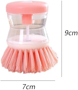 2Pcs Pink Dish Brush with Soap Dispenser,Soap Dispensing Brush, Kitchen Brush,Dish Pot Pan Sink Cleaning, Dish Brush Washing Utensils,Washing Up Liquid Soap Dispenser,Soap Dispensing Dish Brush