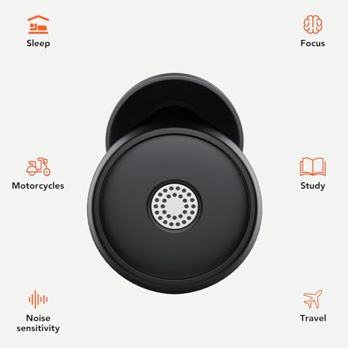 Ear Plugs for Sleeping Noise Cancelling, 45dB Soft Earplugs for Concert, Reusable Ear Plugs for Noise Reduction with Case & 8 Eartips, for Sleeping, Concert, Working, Studying, Traveling (Black)