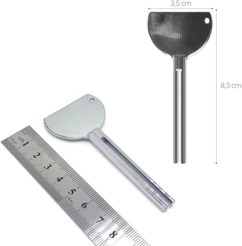 2Pcs Silver Stainless Steels Metal Tube Squeezer Keys Salon Toothpaste Tube Squeezers Toothpaste Roller, Rolling Toothpaste Squeezer, Bathroom Safety, Aids and Accessories, Toothpaste Squeezer