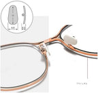 2 Pairs Ceramics Glasses Nose Pads Myopia Glasses Screw Type Nose Pad Accessories - Gold