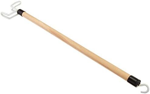 Sammons Preston Deluxe Dressing Stick, 26" Long, Lacquered Wood with Reinforced Hook at End, 5/8" Diameter, Adaptive Dressing Aid Limits Bending & Reaching, Putting On & Pulling Off Clothing Made Easy