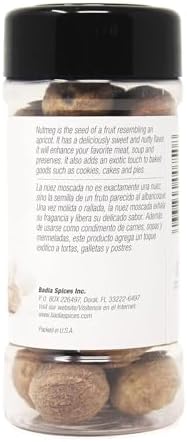 Badia Whole Nutmeg, 2 oz – Ideal for Baking, Cooking Sweet & Savory Dishes – Aromatic & Flavorful Spice