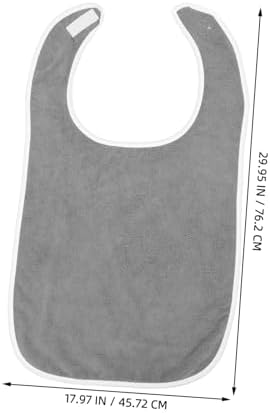 Luxshiny Adjustable Reusable Adult Bib for Eating Large Polyester Clothing Protector Pocket for Seniors Men and Women for Mealtime and Face Washing