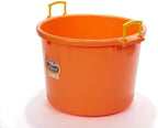 Little Giant® Plastic Muck Tub | Durable & Versatile Utility Bucket with Handles | Muck Bucket | Durable Handles | 70 Quart | Orange