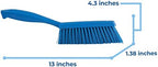Vikan 45893 Bench Cleaning Brush, Polypropylene/Polyester Medium Bristle Dustpan Brush & Sweeper, 14 Inch, Blue