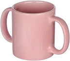 HealthGoodsIn Dual Handle Mug (Double Grip Mug) to Aid Tremors, MICROWAVE SAFE, 11.83 US Fl. Oz. (350 Ml) - PEACH Color