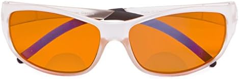 Eyekepper Blue Blocking Amber Bifocal Glasses for Sleep-Nighttime Bifocal Readers-Special Orange Tinted Glasses (Bifocal Transparent)