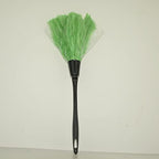 1pc Fashion Turkey Feather Duster with Black Reusable Plastic Handle Cleaning Tool White 35cm Durable and Useful