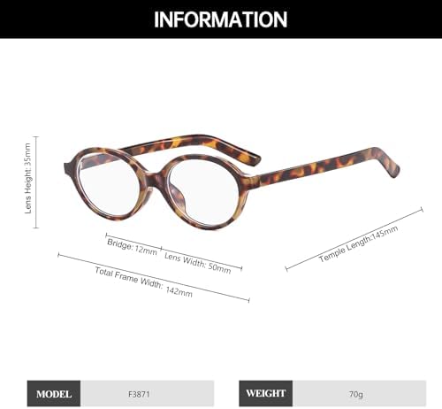 YAMEIZE Small Oval Blue Light Blocking - Glasses Women Men Retro Clear Anti Blue Light Eyeglasses for Computer Gaming