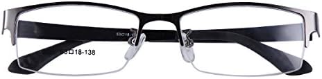 Computer Reading Glasses +0.50 Metallic Half Rim Anti Blue Ray Mens Womens Eyewear