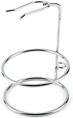 Stainless Steel Shaving Brush Stand, Black Shaving Bowl Holder, Dual Purpose Organizer for Men Wet Shaving Kit, Classic Gift