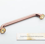 All Copper Rose Gold Grab Bar for Bathroom, Bathtub & Kitchen - Safety Handrail for Elderly, Pregnant Women & Disabled - Secure Bathroom Support Handle