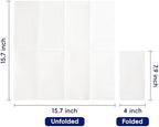 JOLLY CHEF 400 Pack Disposable Paper Napkins, Soft Bathroom Napkins Guest Disposable, 2-Ply White Paper Hand Towels for Halloween, Wedding, Thanksgiving