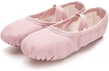 RoseMoli Ballet Shoes for Girls/Toddlers/Kids/Women, Leather Yoga Shoes/Ballet Slippers for Dancing