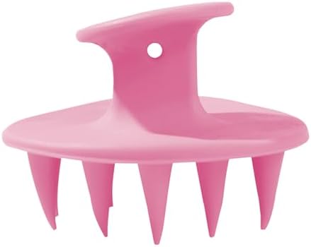 Hair Brushes with Scalp Massager Shampoo Brush, Silicone Hair Scrubber with Soft Bristles for Shower, Wet(Pink)
