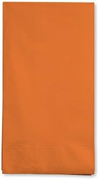 Creative Converting 16-Count Touch of Color 3-Ply Paper Guest Napkins, Sunkissed Orange - 95191
