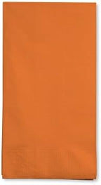 Creative Converting 16-Count Touch of Color 3-Ply Paper Guest Napkins, Sunkissed Orange - 95191