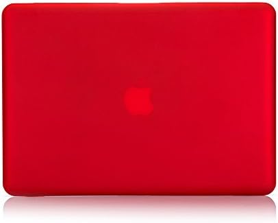 Ruban Case for MacBook Pro 13 A1278 Release 2012-2008, Matte Plastic Hard Shell Cover for MacBook Pro 13.3 inch with CD-ROM (RED)
