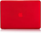 Ruban Case for MacBook Pro 13 A1278 Release 2012-2008, Matte Plastic Hard Shell Cover for MacBook Pro 13.3 inch with CD-ROM (RED)