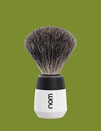 Nom Max Pure Badger Shaving Brush, White