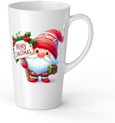 White Ceramic Kids Nain Mug - Large 483 ml, Perfect for Hot Chocolate or Milk, Fun and Easy to Use
