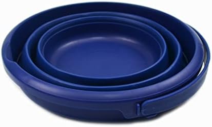 SAMMART 5.5L (1.4 Gallon) Collapsible Plastic Bucket - Foldable Round Tub - Portable Fishing Water Pail - Space Saving Outdoor Waterpot. (Royal Blue, 1)