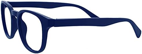 OPULIZE POP Reading Glasses for Women Men,Scratch Resistant Round Matt Frame with Spring Hinges, Blue, Pink, Purple, Green, Grey +1.00 (Pack of 5)