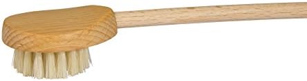 Redecker Natural Pig Bristle Back Scratcher Brush with Oiled Beechwood Handle, 20-1/2-Inches