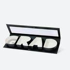 Geoto 21.1"x6"x2" Black/White/Navy Blue Creative Gift Packaging Idea Fillable GRAD Letter Shaped Gift Boxes Wrapping Basket Packaging Boxes(Black with Window)