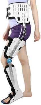 Hip Knee Ankle Foot Orthosis for Hip Fracture Rehabilitation Equipment Fixed Brace Femoral Femur Fracture Hip Instability Fixation of Lower Limb Paralysis Leg (Left Large) (Both L-Both Legs-L