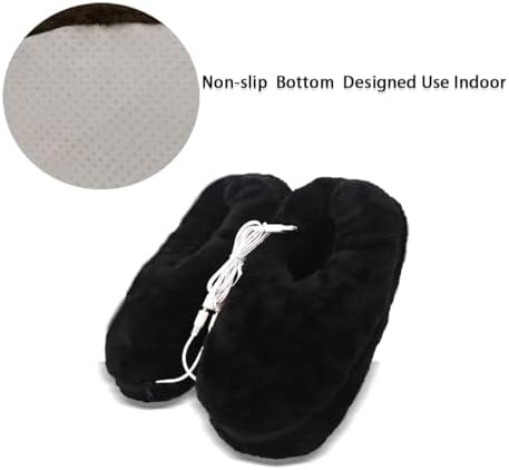 USB Heated Foot Warmers, Heat Slippers Heating Pads for Feet Warmers Keep Foot Warm Cold Relief for Indoor Home Office