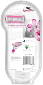Schick Quattro For Women, Women's Razor Pack with 1 Handle and 5 Refills (Pack of 2)