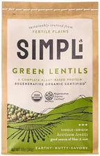 SIMPLI Organic Green Lentils, 12 OZ