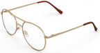 Clear Lens Bifocal Classic Metal Reading Glasses - Spring Hinge Tear Drop Reader